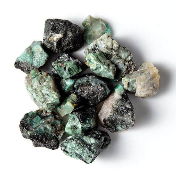 1 lb Rough Emerald Gemstone Crystals Natural Unsearched Mineral Lapidary Cabbing - Picture 1 of 9